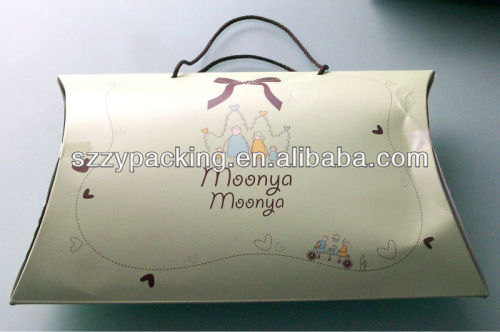 baby gift packing pillow box with handle