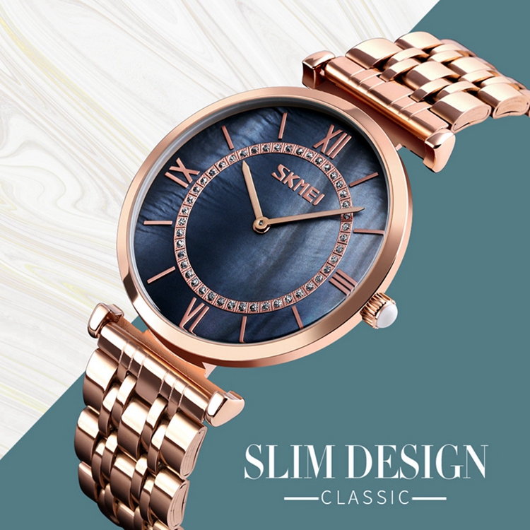 SKMEI 9198 High Quality And Price Custom Couple Watches Couple's Fashion Watch Stainless Steel Watch Custom For Man Women