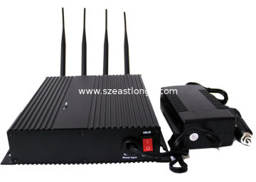 33dbm 4 Antenna Car Cell Phone Signal Jammer / Blocker / Isolater Est-808fi