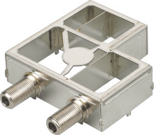 Dual Port RF Connector Shield Housing