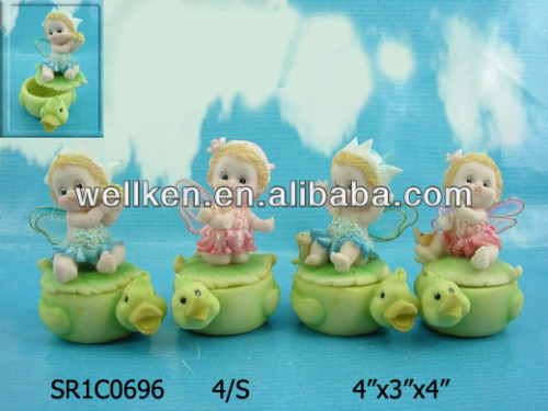 polyresin mini baby figurines,polyresin jewelry box