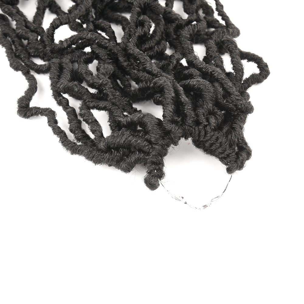 MYZYR 18 24 36inch Nu LocsGoddess Faux Locs Curly Ombre Braiding Hair Soft Braids Synthetic Crochet Braid HairExntension