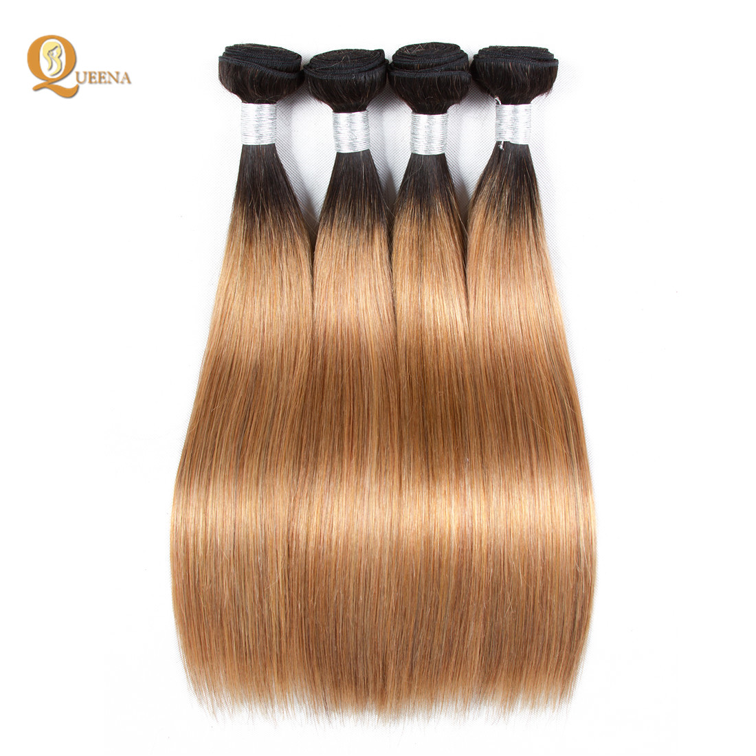 Brazilian Crochet Virgin Human Hair Weave Bundles With Closure Ombre Hair Extensions