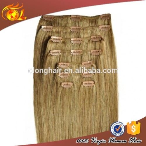 Wholesale Shedding Free human hair full head clip in hair extensions free sample