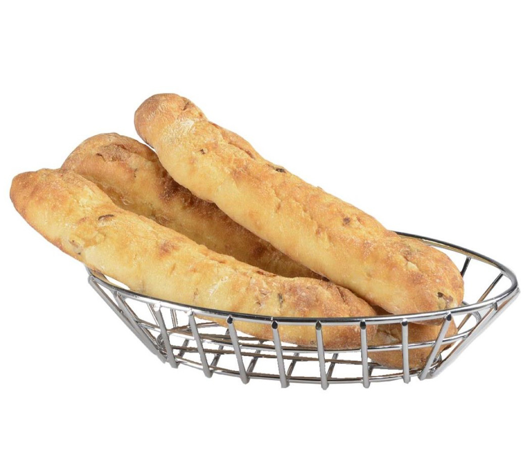 Stainless Steel Wire Kitchen Oval Bread Basket