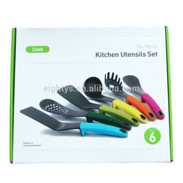 A set of 6 uniquely designed kitchen utensils