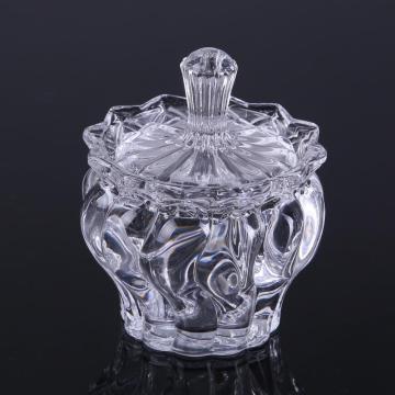 Wholesale Elegant crystal Glass Candy Jar With Lid