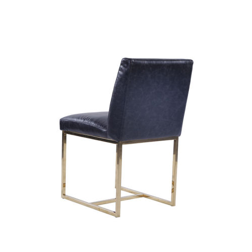 Emery Side Dining Chair Black Leather Collection