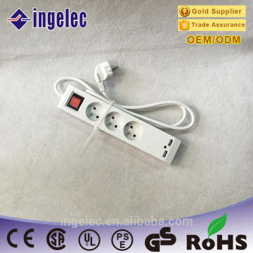 4 way extension cord socket with switch power usb extension socket