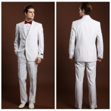 latest white pant coat design men wedding suits pictures