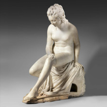 outdoor decor hand carved marble female statue