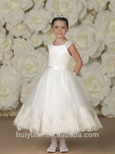 new style cap sleeve girl gown wedding dress baby garment