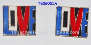 colorful enamel earrings