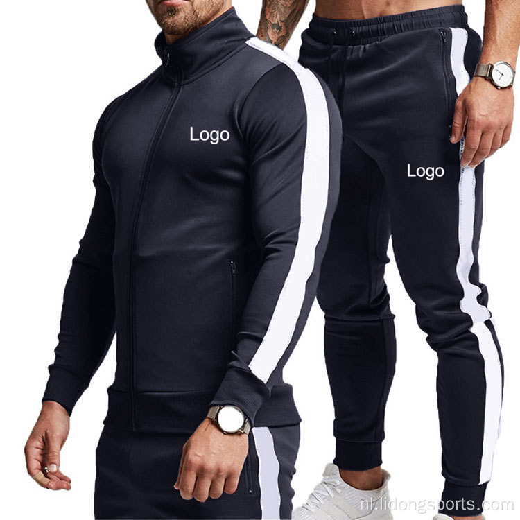 Groothandel trainingsspoorpakken aangepaste heren jogging tracksuit