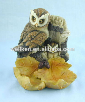 polyresin owl bird feeder,polystone bird feeder