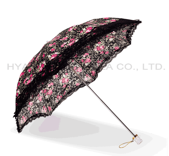 Folding Umbrella with curved handle