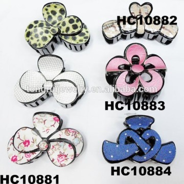 hair accessory colorful leather plastic claw hair jaw clip hair claw