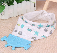 China wholesale supplier Custom baby 100% cotton teething bibs