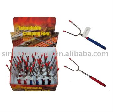 Extendable camping fork