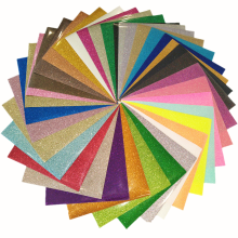 2022 Latest Release Variety Colors Glitter Heat Transfer Vinyl Sheets Htv for Custom LOGO