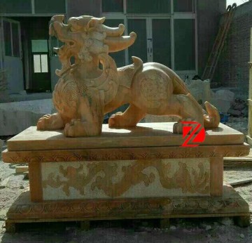 outdoor stone pi yao statue