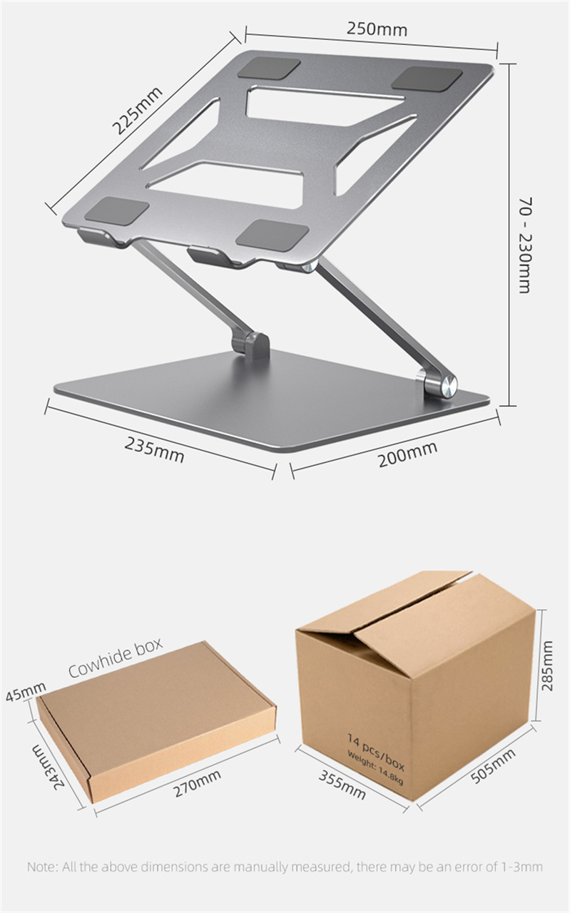 Adjustable Ergonomic Aluminum Laptop Holder Stand