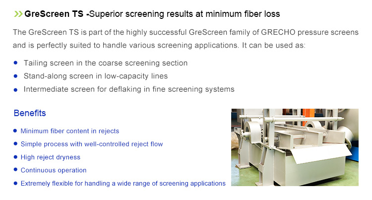 Paper pulp coarse screening and fine screening Up-flow Pressure Screen