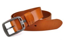Unisex fashion genuine leather belt in camel col
