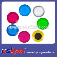 Neodymium&Ferrite transparent plastic magnetic button for whiteboard
