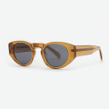 Oval-frame Acetate Unisex Sunglasses