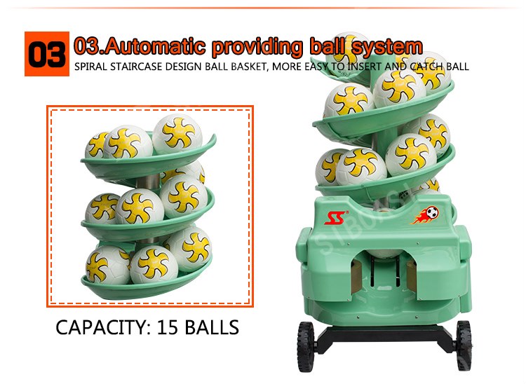 SIBOASI S6526 Fußball Fußball Automatische Schneidvorrichtung Shooting Machine