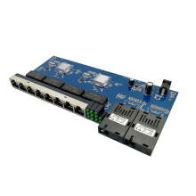 Gigabit Fibra Optica Switch PCB with 8 RJ45 UTP and 2 SC Fiber Media Converter PCBA