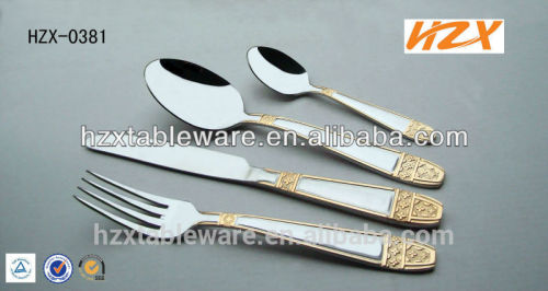 Stainless steel dinner sets 72pcs cutlery set gold cutlery