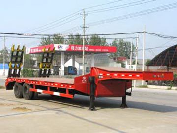 Two Axles Low Flat Plate Semi Trailer