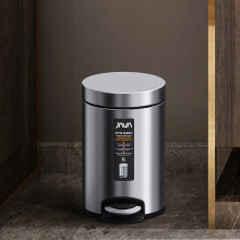 Stainless Steel 20 Liter Soft-Close Trash Can with Foot Pedal