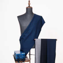 Worsted Merino Wool Fabric for Men's Suits - Herringbone Wool Suiting Fabric