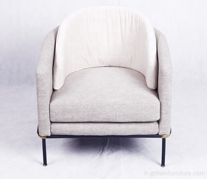 Chaise de canapé de loisirs rond décontractée en tissu confortable moderne