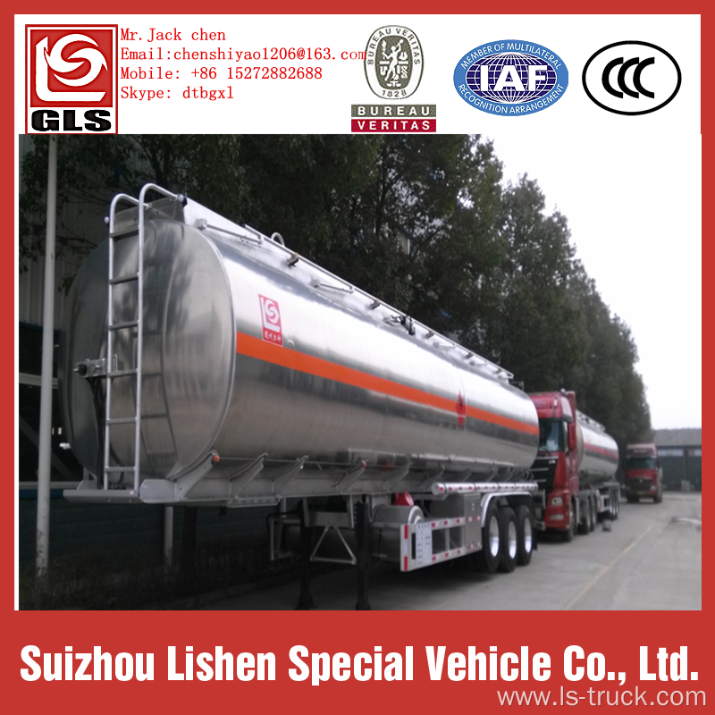 42 cbm aluminum fuel tanker semi trailer