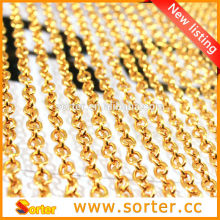 Textured Light Golden Aluminum Links Curb Chains