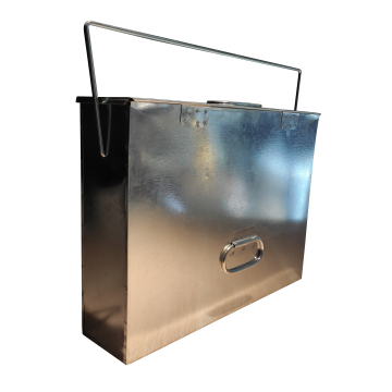 Silver Ash Carrier Box Metal Coal Bucket