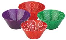 Double layer hollow bow plastic salad bowl/plastic bowl/plastic mixing bowl