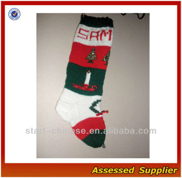 Classic White Green Red Stripe Christmas Socks SH00112