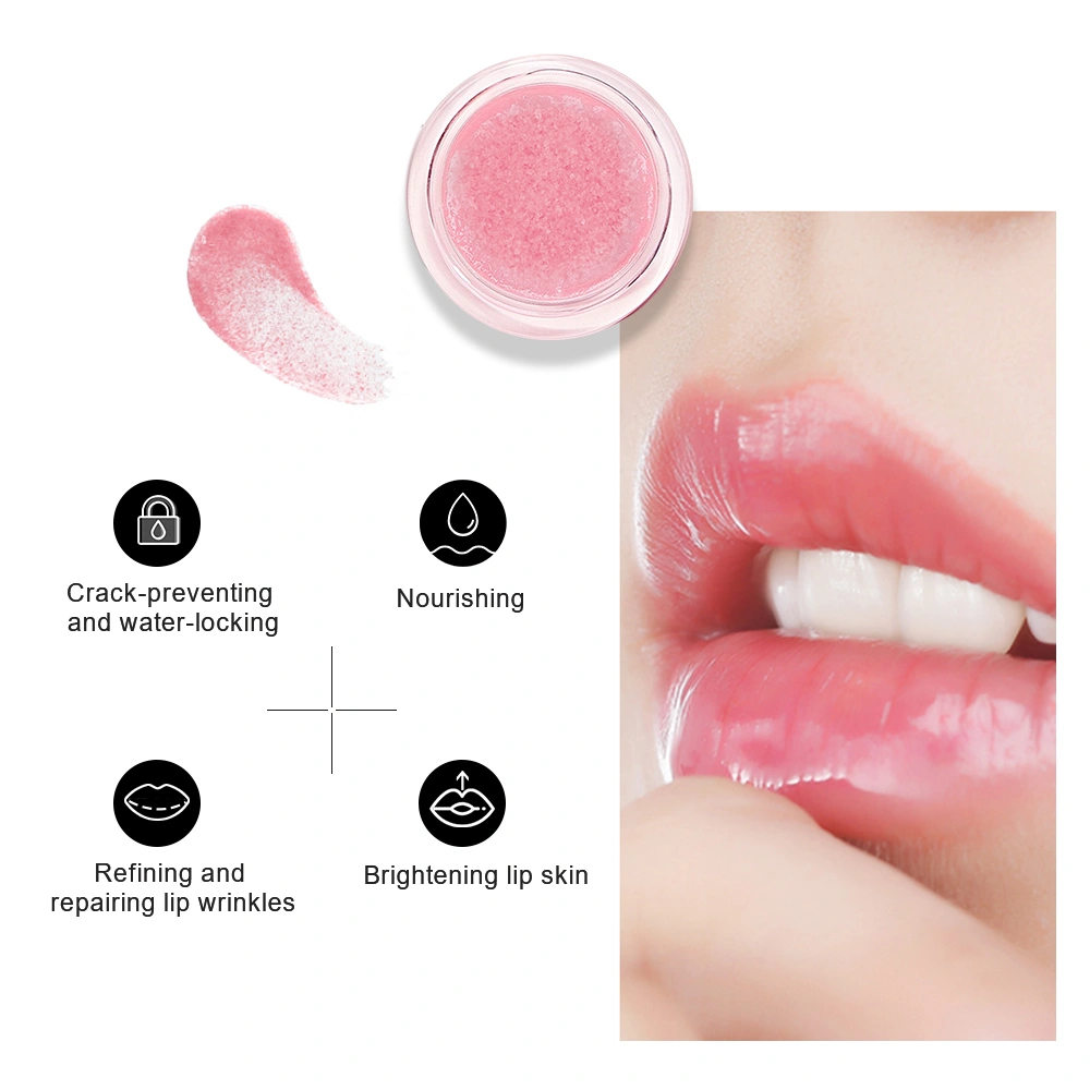 OEM ODM Strawberry Extract Crack-Preventing and Water-Locking Moisturizing Lip Scrub Brightening Lip Skin