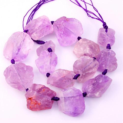 Natural Raw Rough Amethyst Jewelry Crystal Gemstone Beads