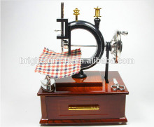 Antique Manuel Sewing Machine Shape Music Box