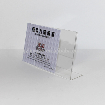 Slanted counter top acrylic sign brochure menu holder for bank school restaurant