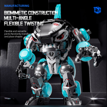 688 Piece 2024 Hot Selling Shark Deformation Building Block Set: Flexible Twist in 2 Forms - Perfect Boy Gift