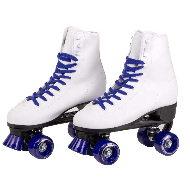 Wheels Skates Quad Roller Skates Shoes with Heel High Quality Professional PU 300 Pairs Excersice White Black Support Carton PVC