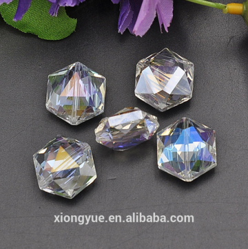 wholesale sexangle crystal rhinestone beads jewelry loose beads