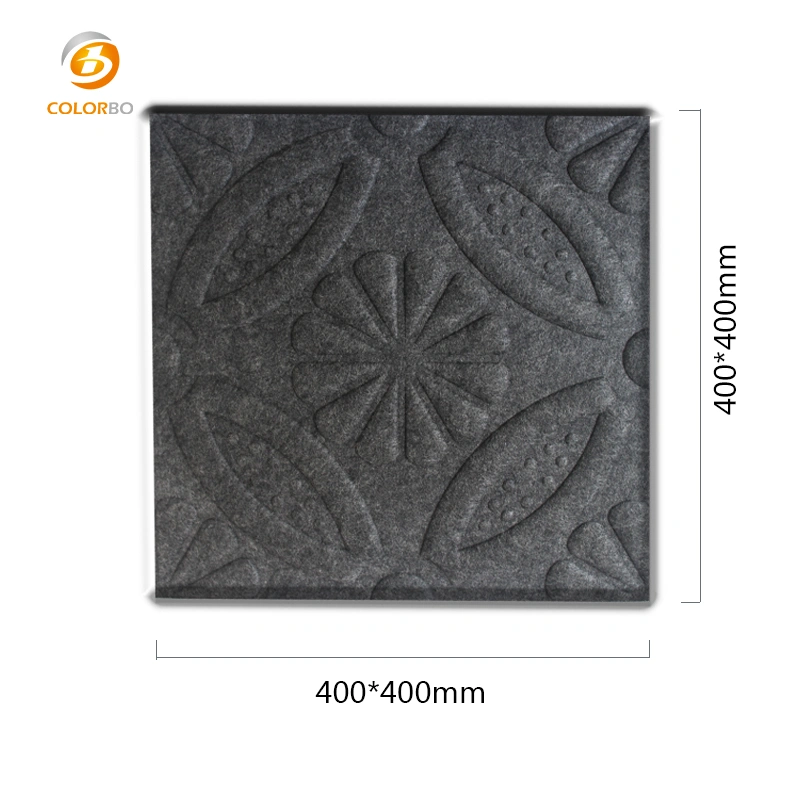 Polyester Fiber Sound Absorption and Fireproof Embossed Acoustic Panel